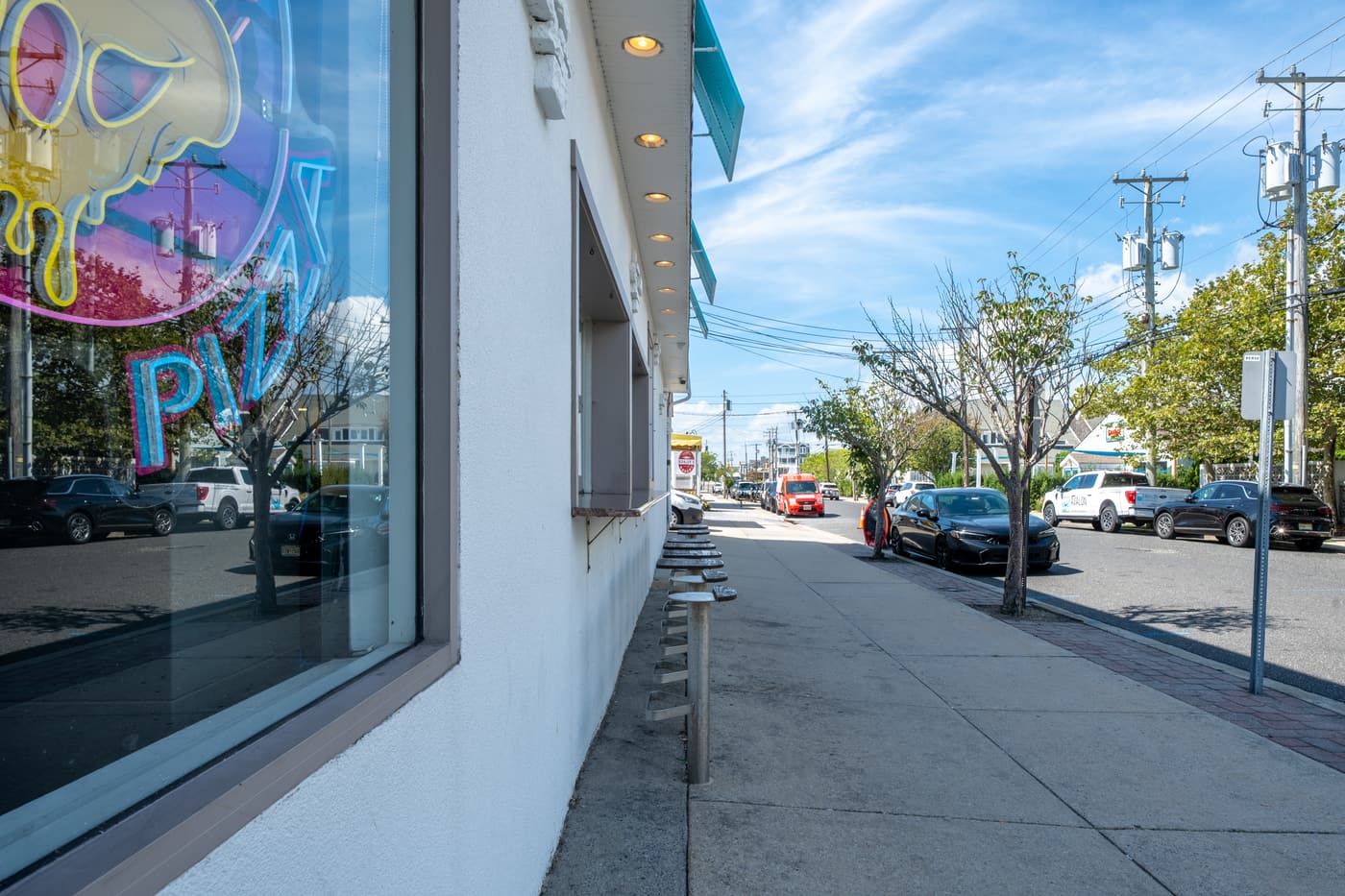 Exterior view of the restaurant building at 2108 Dune Drive, Avalon.