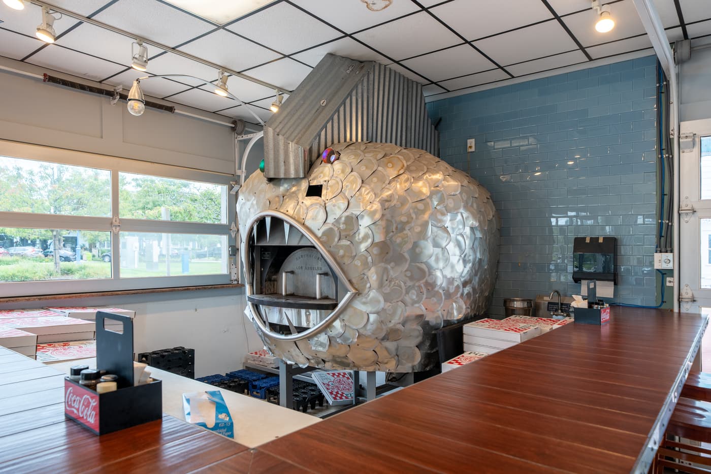 The dining room of the restaurant at 2108 Dune Drive.