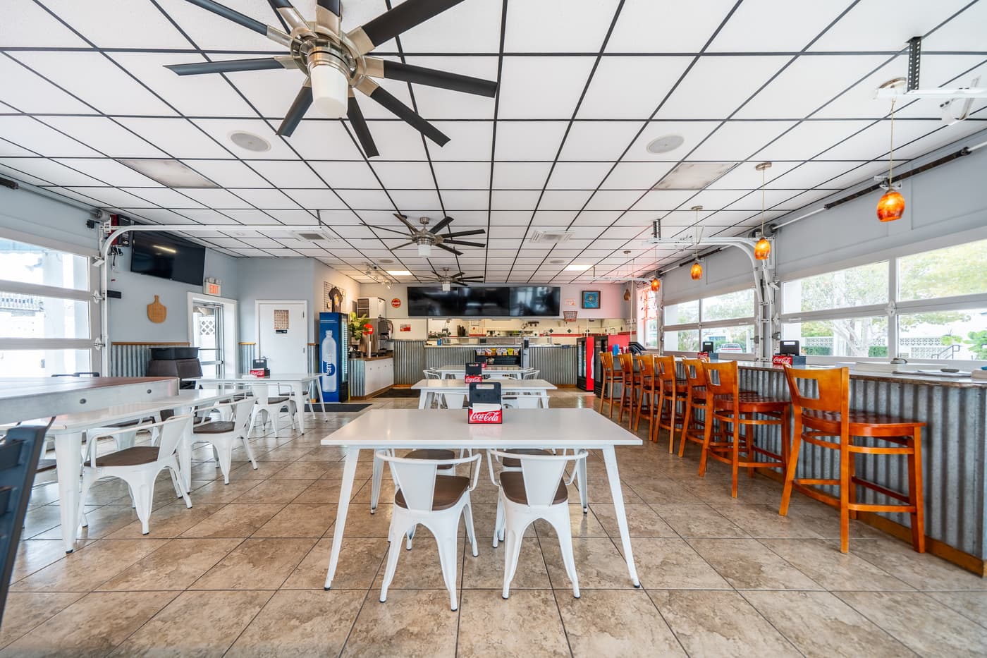The dining room of the restaurant at 2108 Dune Drive.