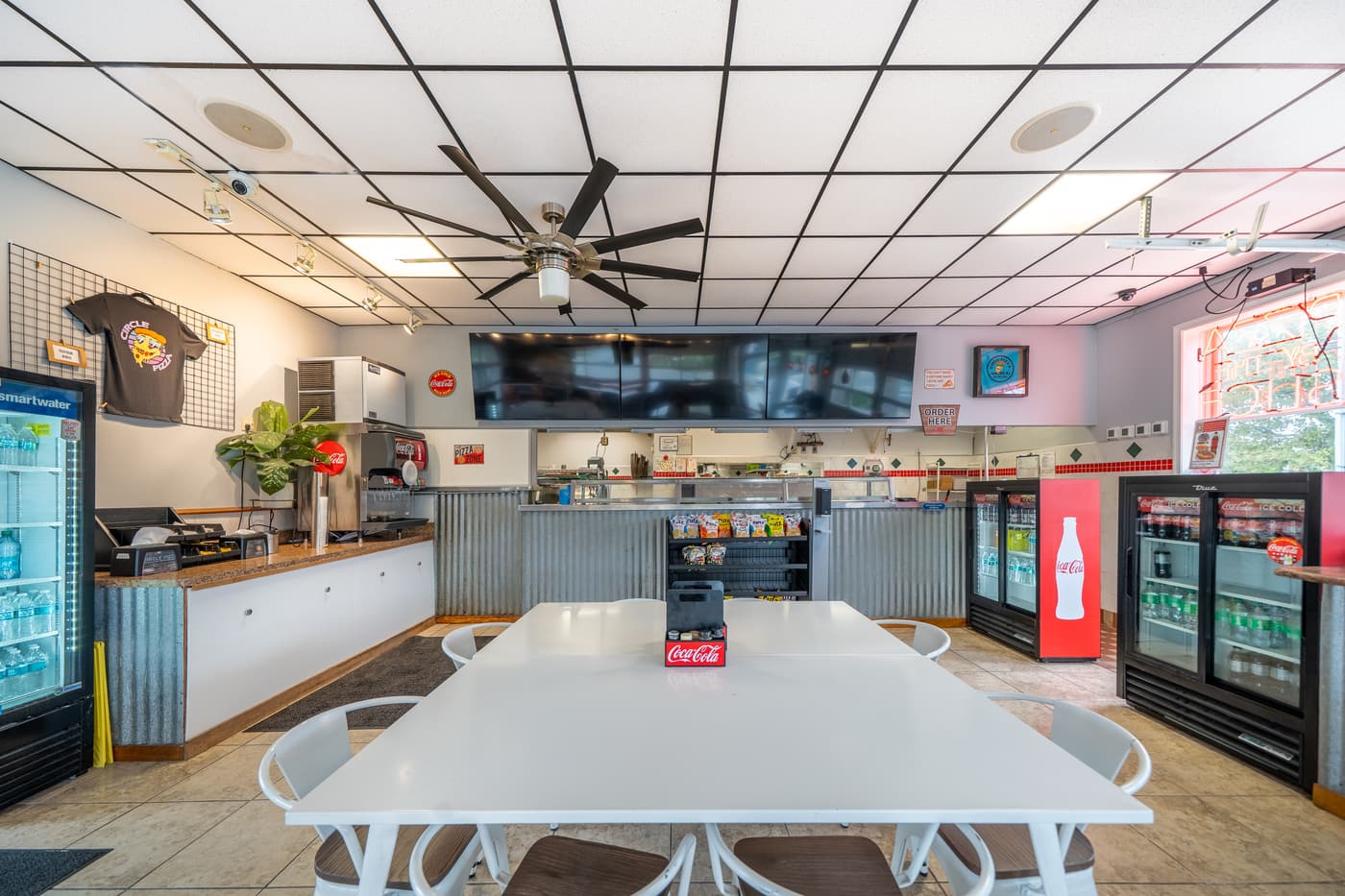 The dining room of the restaurant at 2108 Dune Drive.