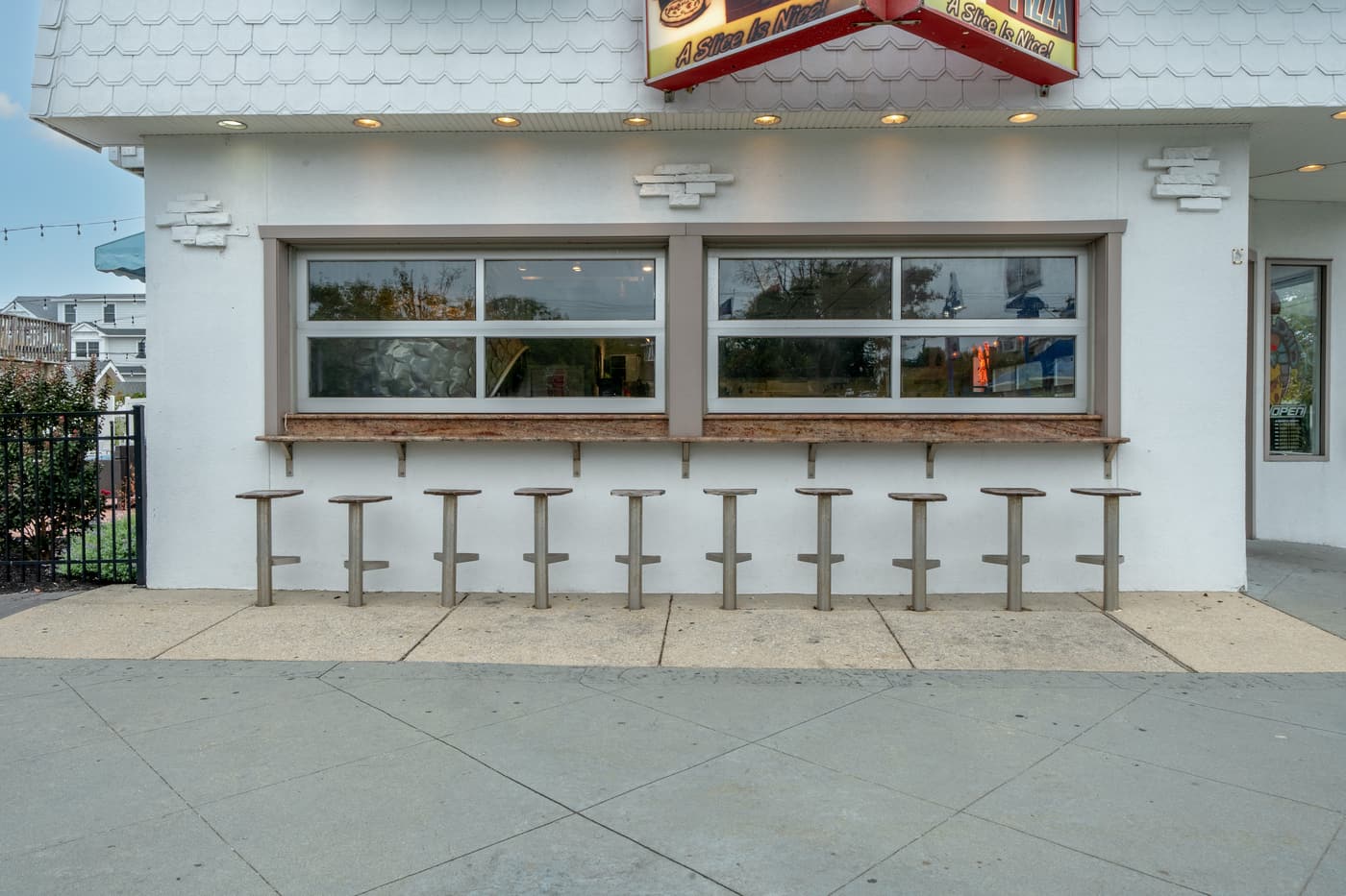 Exterior view of the restaurant building at 2108 Dune Drive, Avalon.