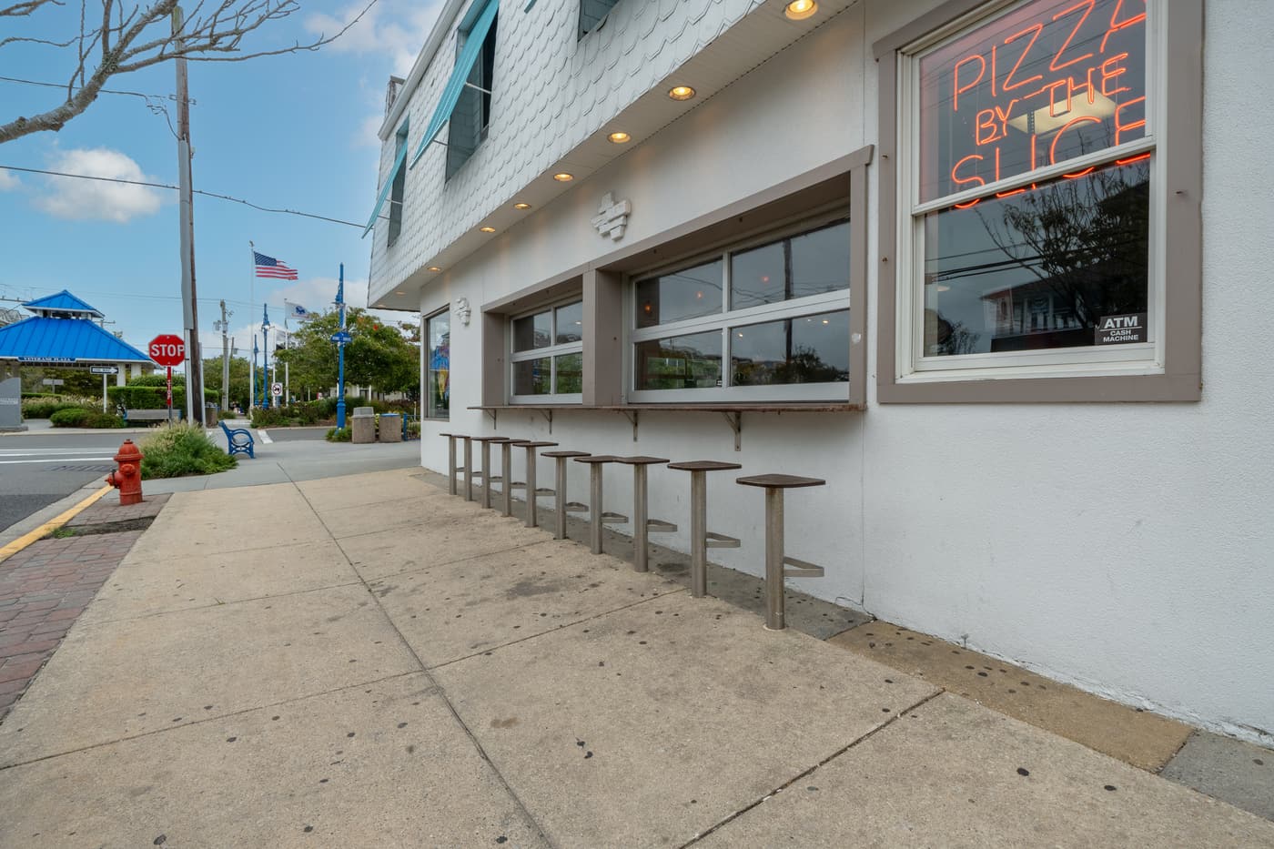 Exterior view of the restaurant building at 2108 Dune Drive, Avalon.