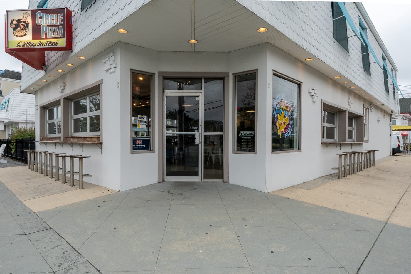 Exterior view of the restaurant building at 2108 Dune Drive, Avalon.